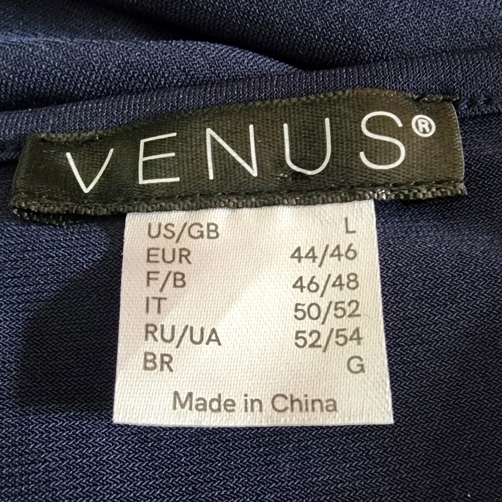 Venus Dress Womens L Navy Blue Sleeveless Ruched - Picture 8 of 9